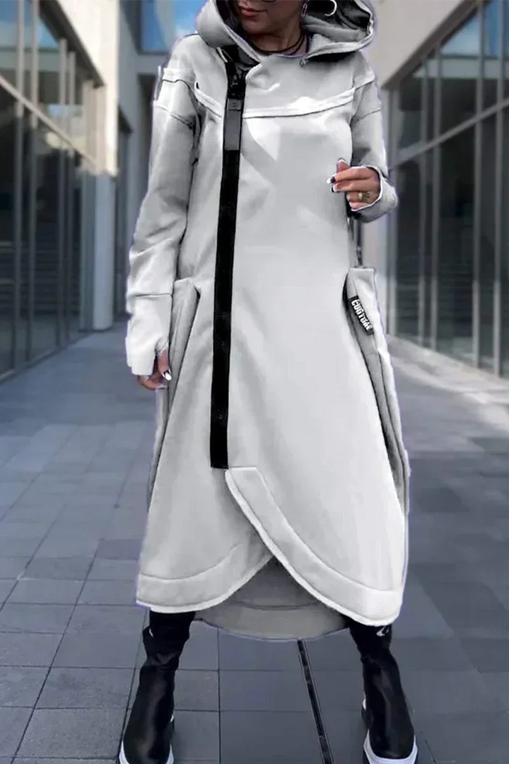 MARIE™ | LONG ZIP-UP HOODIE MADE OF LIGHTWEIGHT, BREATHABLE FABRICS