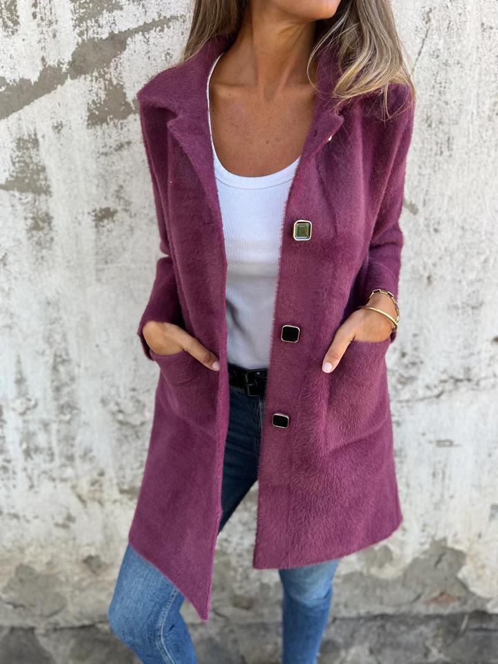 Rian - Long Sleeve Button Down Jacket With Pockets