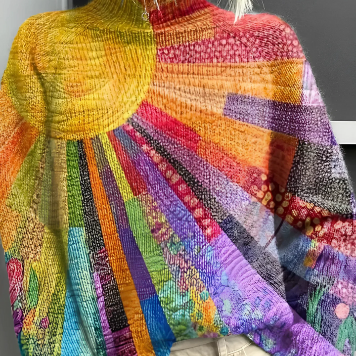 Ada | Colourful and Vibrant Turtleneck Sweater