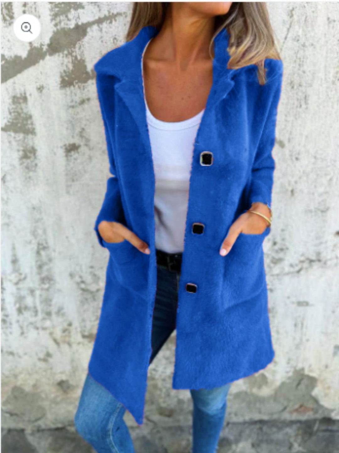 Rian - Long Sleeve Button Down Jacket With Pockets