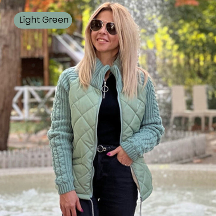 Julia-Knit Patchwork Jacket